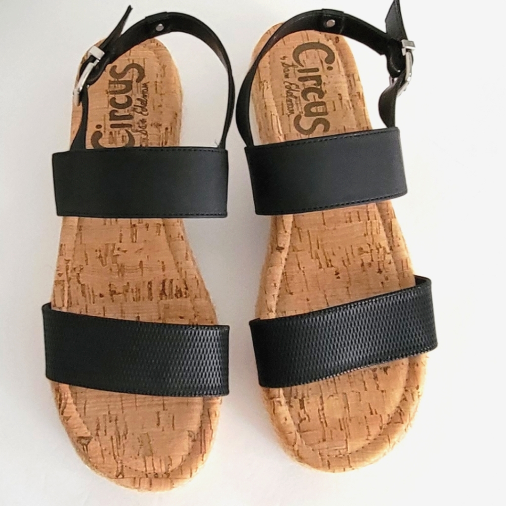 NWOT. Sam Edelman Circus Cork Jute Sandals. Sz. 9.